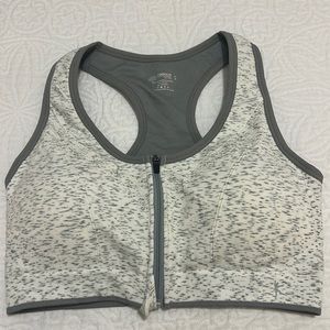 Danskin Zip Up Sports Bra Size L Excellent Condition!